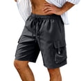 thumbnail image 2 of Aimik Men's Modern Cargo Shorts Contrast Drawstring Flap Pockets Breathable Summer Shorts for Beach Vacation Daily Wear, 2 of 6