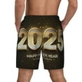 thumbnail image 4 of Uemuo Happy New Year 2025 E Pattern Mens Swim Trunks Quick Dry Board Shorts with Mesh Lining, Stretch Beach Shorts Quick Dry No-Chafing Board Shorts-Medium, 4 of 9