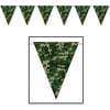 Beistle Camo Pennant Banner Party Supplies, 11" x 12', Multicolored,50709