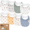 thumbnail image 1 of Baberos KeaBabies de algodón orgánico, paquete de 8 unidades, para niños y niñas de 0 a 24 m, 1 of 9