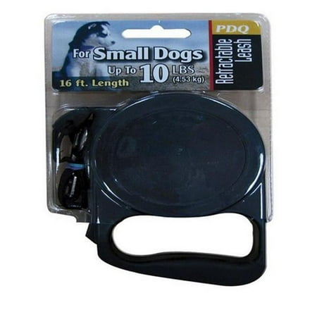 UPC: 0072929114366 | PDQ Black Retractable Lead Cotton/Nylon Dog Retractable Leash Small