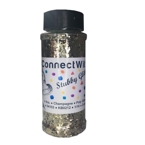 iConnectWith Glitter - Champagne Gold, Stubby Poly Glitter