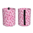 thumbnail image 2 of Wukai Breast Cancer Ribbons Awareness Print Car Trash Can - Easy to Clean Hanging Garbage Bin - Removable Liner - Leak-Car Garbage Can - Waterproof Trash Can for Car and SUV, 2 of 7