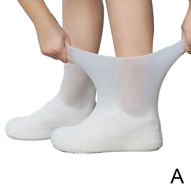 Couvre-chaussures Imperméables, Couvre-Chaussures en Silicone Réutilisables Protecteurs, pour Hommes, Femmes, Enfants, Antidérapants, Faciles à Porter, Résistants à l'Eau, Surchaussures pour Cyclisme en Plein Air