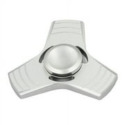 1 Pack Aluminum Tri Fidget Gadget Hand Spinner for Autism, ADHD, Stress Relief - Silver