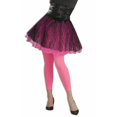 Neon Pink Footless Tights