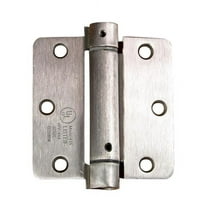 Spring Hinges for Doors - 3.5 inch with 1/4 inch radius - Satin Nickel - 2 Pack