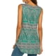 thumbnail image 3 of Blusa estampada sin mangas con cuello redondo a la moda para mujer, chaleco con botones Pompotops lopia991826, 3 of 5