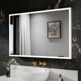 thumbnail image 2 of Rim-s 48W x 30Tall Bathroom Medicine Cabinet with LED, Anti-Fog, Dimming, Adjustable Shelves, Aluminum Frame, Recessed or Surface Mount, 2 of 24