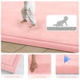 thumbnail image 5 of Teler Baby Play Mat for Floor, 1.3" Thick Foam 47"×47" Playmat, Ultra-Soft Plush Feel & Non-Slip Backing Safe for Infants, Toddlers Crawling, Pink, 5 of 10