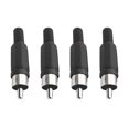 thumbnail image 5 of 4pcs Plastic audio equipment male Plug RCA male welding Connector welding type Black, 5 of 9