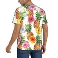 thumbnail image 2 of Fotbe Hawaiian Pineappl Baseball Jersey Shirt for Men and Women, Casual Short Sleeves Button Down T-Shirt-Large, 2 of 9