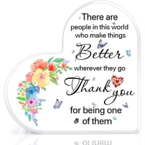 Appreciation Gifts for Women, Acrylic Heart Keepsake for Female Teacher Colleague Boss, Thank You Gift for Women, Inspirational Gift for Christmas Thanksgiving