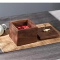 thumbnail image 5 of Black Walnut Storage Box Brass Animal Cover Solid Wood Tea Box Organizer Jewelry Boxes, 5 of 7
