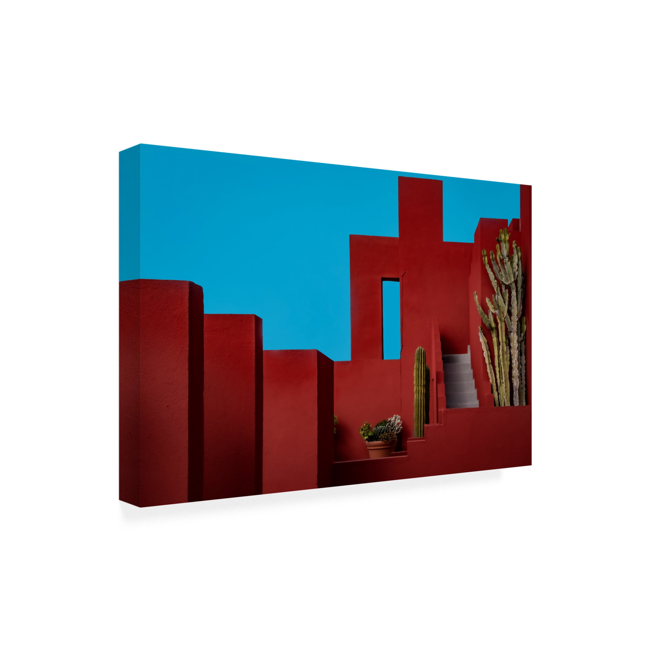 Trademark Fine Art Linda Wride Muralla Roja 15 Canvas Wall Art