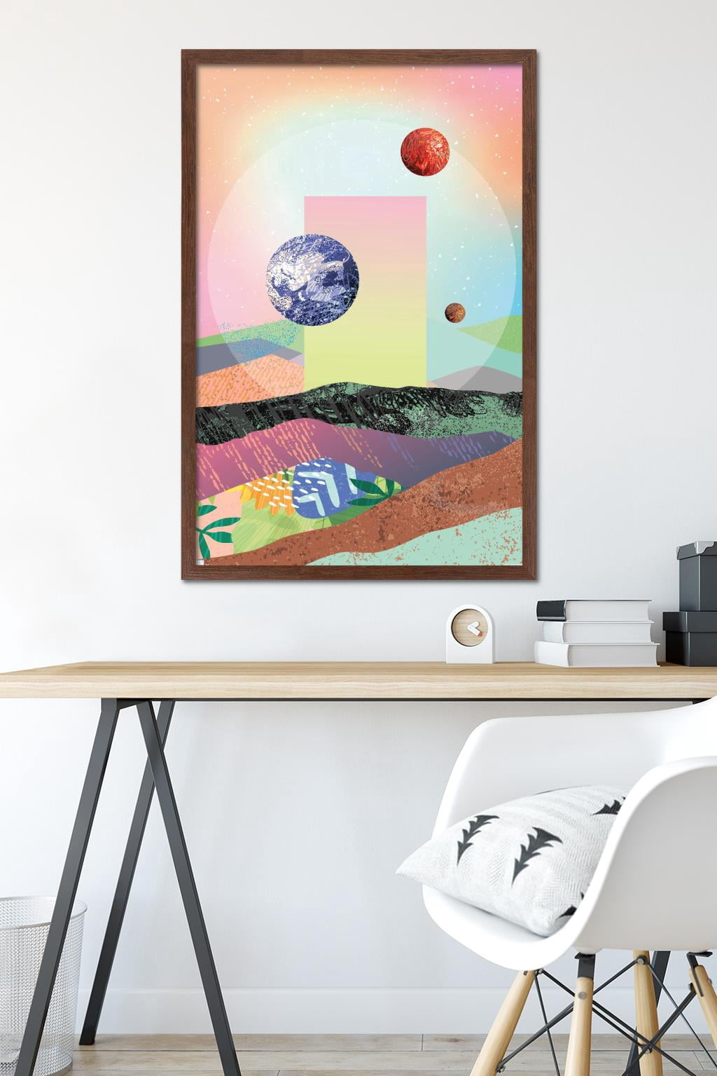 Abstract Space Wall Poster, 22.375" x 34" Framed