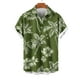 thumbnail image 4 of Blusa y camisa de manga corta con cuello vuelto para hombre, informal, a la moda, con estampado de bolsillo y botones, de poliéster., 4 of 5