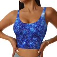 thumbnail image 1 of Fotbe Blurred Star Snow Christmas Sujetador Deportivo Largo sin Aros para Mujer con Almohadillas y Soporte Medio, Transpirable y Absorbente, Camiseta Tipo Chaleco o Tank Top-Large, 1 of 8