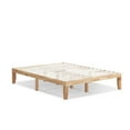 thumbnail image 1 of Gymax 14'' Wooden Platform Bed Frame, Queen, Natural, Strong Slat Support and Space-saving Design, 1 of 8