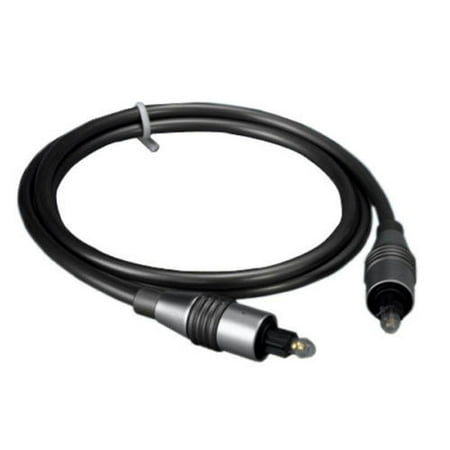 Assemble Head In Sunburst Sound Kentek 3 Feet FT Toslink 5.0mm male to male M/M digital optical audio assembled cable cord sound system stereo S/PDIF for Mac PC grey metallic body ()