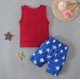 thumbnail image 5 of Ropa De Bebé (Niño O Niña) Traje De Niño Pequeño Moda Día De La Independencia Estampado De Rayas De Estrellas Chaleco Top Pantalones Cortos Traje Rojo Odeerbi LM103-11423, 5 of 8