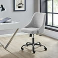 thumbnail image 2 of Computer Work Desk Swivel Chair, Fabric, Black Grey Gray, Modern Contemporary Urban Design, Home Business Office Furniture, 2 of 10