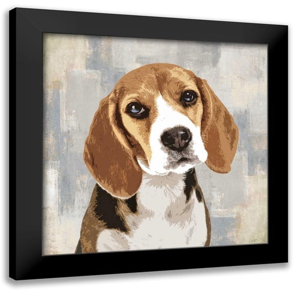 Rodgers, Keri 12x12 Black Modern Framed Museum Art Print Titled - Beagle