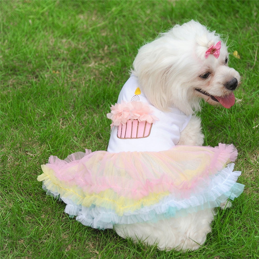 FOMIYES Stretchy Cotton Dog Dress Skirt for Puppies Comfortable Pet Outfit for Walking and Jogging