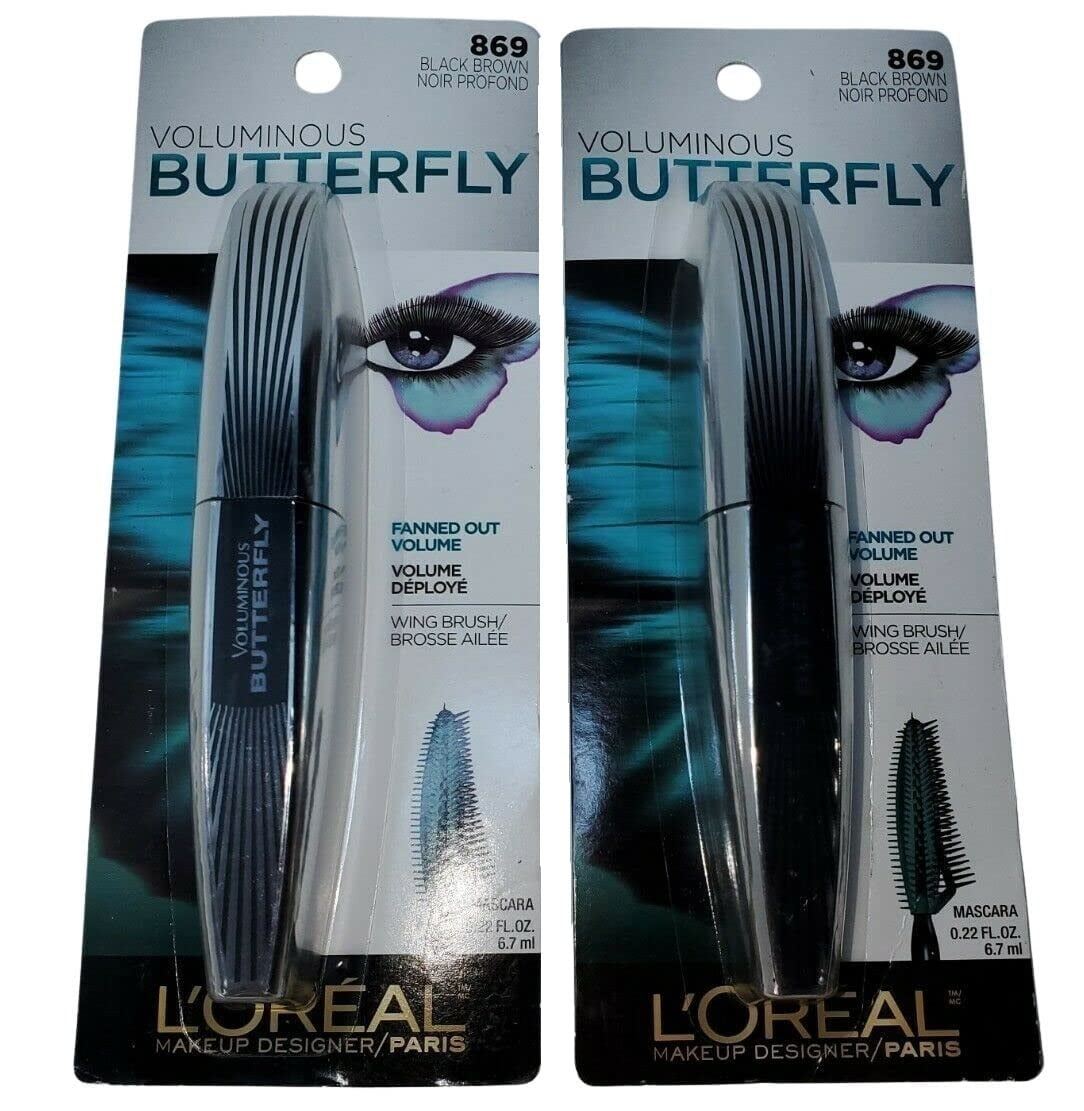 Loreal Paris Voluminous Butterfly Black Brown [869] 0.22 Oz (Pack Of 2) - Walmart.com