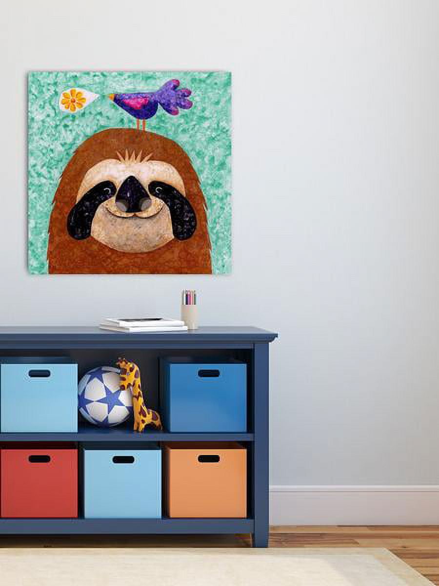 "Sloth Happy" Painting Print on Wrapped Canvas