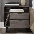 thumbnail image 3 of Lincoln 25" Modern Storage Bedroom Nightstand in Slate Gray, 3 of 10
