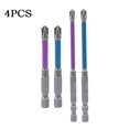 thumbnail image 1 of 4Pc 65/110Mm Magnetic Special Slotted Cross Screwdriver Bit For Electrician Fph2, 1 of 9