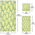 thumbnail image 3 of Towel Set of 3, Summer Green Lime Citrus 1 Bath Towel, 1 Towel, 1 Small Square Towel, Strong Soft and Compact Absorbent Yoga Gym Hotel Excellent Choice. Washcloth Gift, 3 of 7