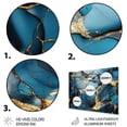 thumbnail image 3 of Designart "Gold and Blue Marble Mosaic Agate II In Gold and Blue"Abstract Metal Wall Art Print Gold Modern Office Room Wall Art, 3 of 6