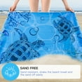 thumbnail image 3 of Microfiber Beach Towel, Oversized Pool Towel 72" x 36", Sand-Free Beach Towel, Quick Drying, Super Absorbent, Soft Breathable(2 Pack Sea Floor+Turtle), 3 of 7