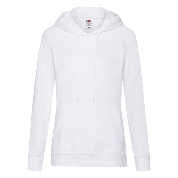 Fruit of the Loom - Chaquetilla ligera con capucha para mujer (Blanco)