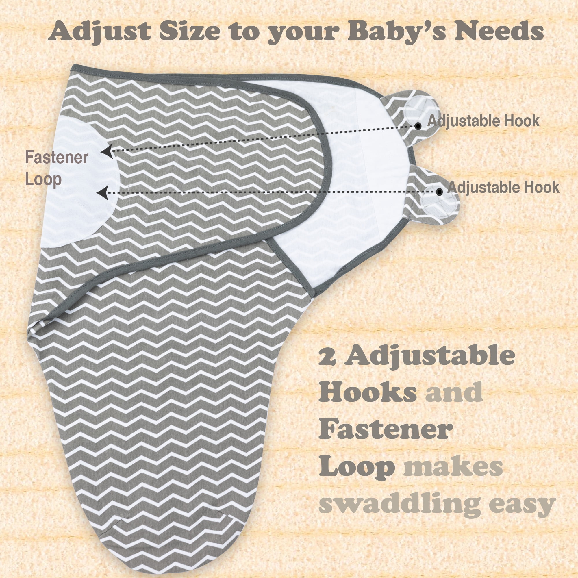 Baby Swaddle Blanket Wrap, 3-Pack 100% Cotton Preemie Swaddle, Baby Swaddles, Premature Size Swaddles Up to 7 Pounds