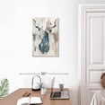 thumbnail image 3 of Elephant Stock Blue Rhizome Deer Bust Wall Art - Vertical Canvas Wall Art - Living Room Wall Decor - Animal Canvas - Blue And Beige Decor By Ann Marie Coolick - 16" x 24", 3 of 8