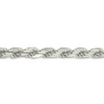 thumbnail image 2 of White Sterling Silver chain Rope Diamond-cut 28 in 10.25 mm, 2 of 5