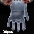 thumbnail image 4 of 100pcs Disposable Transparent PE Gloves Restaurant Kitchen Beauty Hairdressing Plastic Gloves, Thickened Type, 4 of 9
