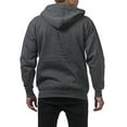 thumbnail image 2 of Pro Club Men's Heavyweight Full Zip Fleece Hoodie, Charcoal, Small, 2 of 6