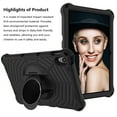 thumbnail image 2 of Dteck Case for Lenovo Tab P11 TB-J606F (11") 2021 Tablet ,Kids Shock Proof EVA Foam Hybrid Protective Cover Rotating Lightweight Durable Stand with Shoulder Strap,Black, 2 of 6