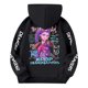 thumbnail image 3 of Moonsky Sudadera con capucha y cordón HUNTRX, estampado de grupo de chicas coreanas, jersey corto, suave y cómodo, top de manga larga para primavera y otoño. Negro 130, 3 of 4