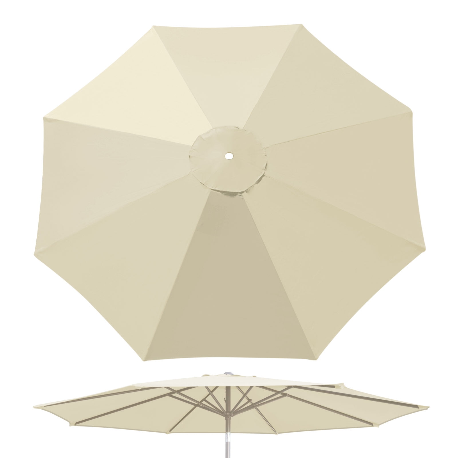 YardGrow 10ft Patio Umbrella Canopy Replacement 8 Ribs Canopy Cover
