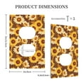 thumbnail image 3 of Haiem Brown Wood Grain Sunflower B Pattern Decorative Wall Plates, 1-Gang 5.0" x3.0", Unbreakable Thermoplastic Faceplate Cover for Decorator Receptacle Outlet & Switch-Style S, 3 of 6