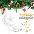 Mizh Classic Star Moon Tree Topper LED Tree Topper Light for Christmas