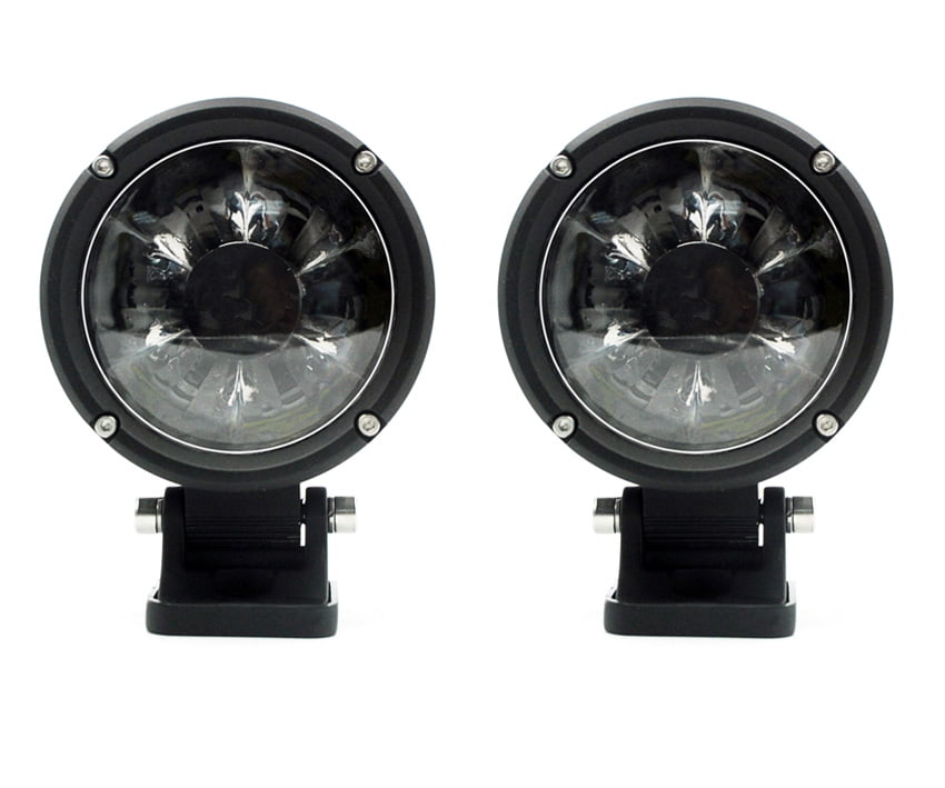 EVERGEAR 2 PCS 3.75 Inch 30W Round Driving LED Work Light Motorcycle