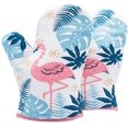 thumbnail image 1 of Oven Gloves 1 Paa Heat Resistant Oven Gloves Non-Slip Flamingo Pattern Kitchen Oven Gloves Suitable, 1 of 4