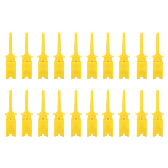 Logic Probe Test Hook 20pcs Flat Test Hook Accurate Circuit Elasticity Pure Copper Hook Type Test Clamp Fixture Spare Parts