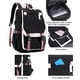 thumbnail image 5 of Mochila JiaYou Teenage Girls Middle School 21L, color blanco y negro, 5 of 8